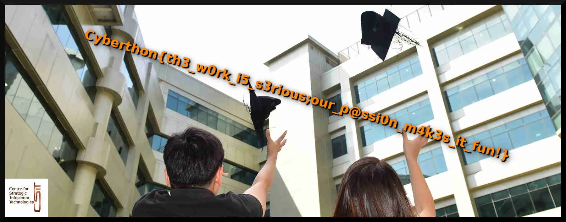 CSIT photo with flag text